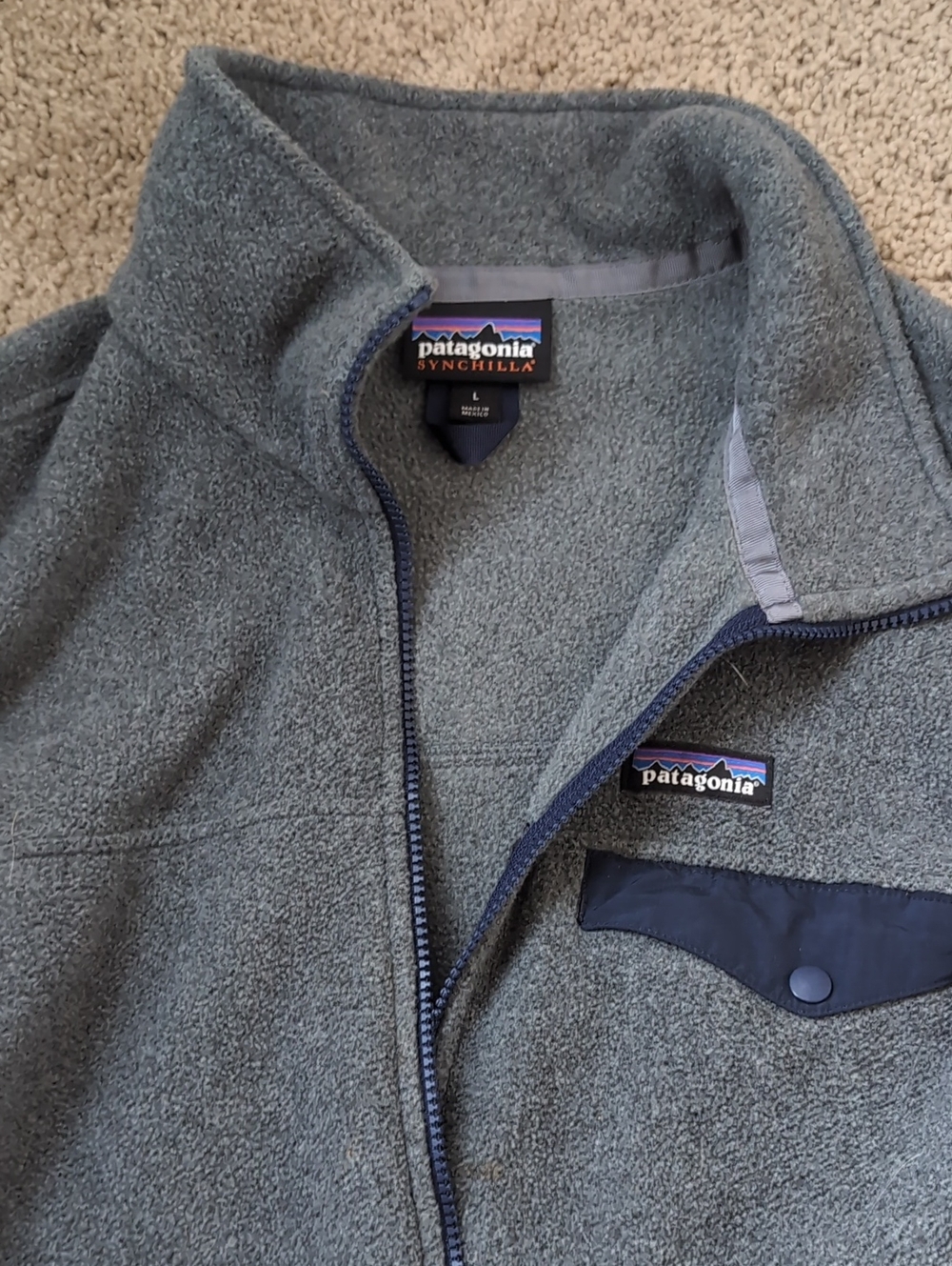 Patagonia Gray Men’s Lightweight Synchilla Vest